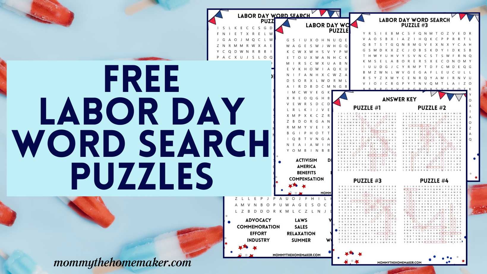 FREE PRINTABLE Labor Day Word Search Puzzles Mommy The Homemaker FREE PRINTABLE Labor Day Word Search Puzzles Mommy The Homemaker