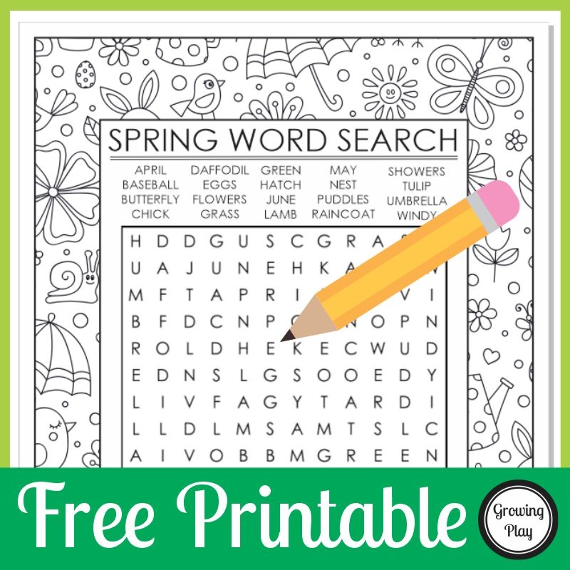 Word Search Printable Free Spring Word Search Printable Free Spring