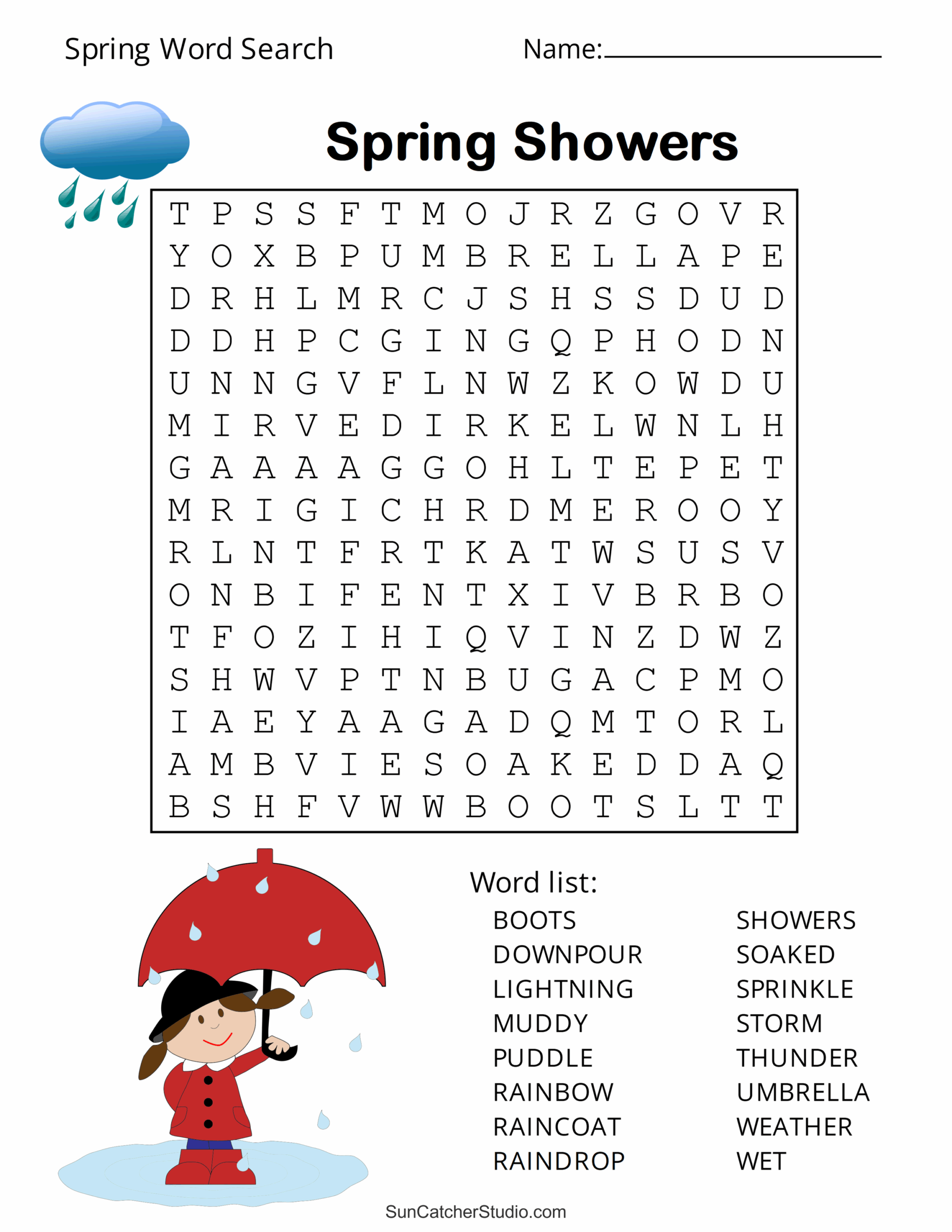 Free Printable April Word Search Free Printable April Word Search
