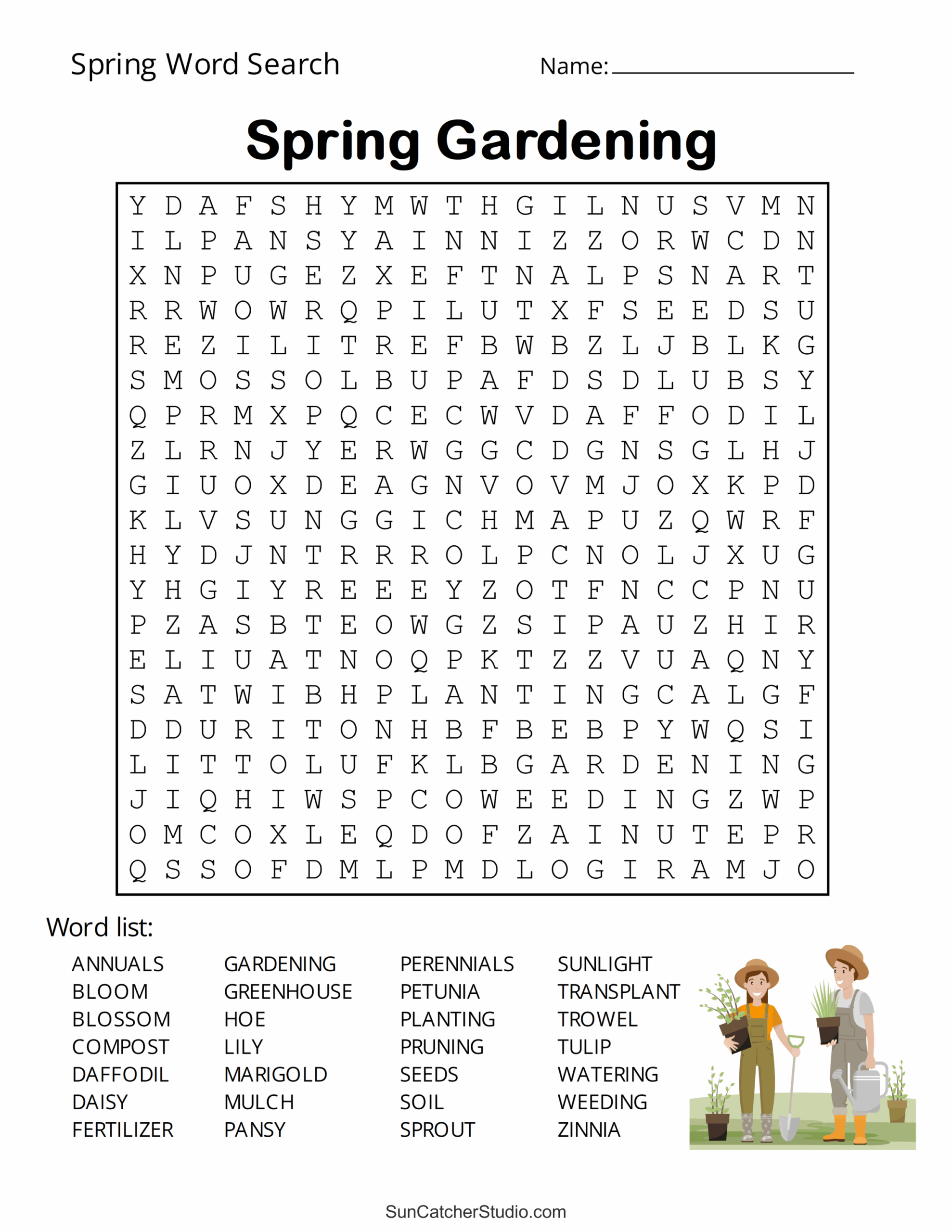 Printable Spring Word Search For Adults Printable Spring Word Search For Adults