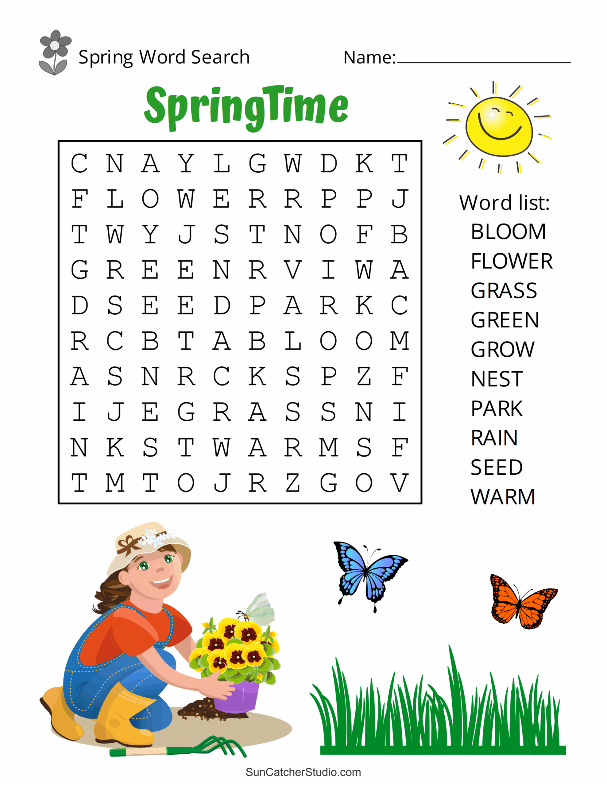 Spring Word Search Free Printable Hard Spring Word Search Free Printable Hard