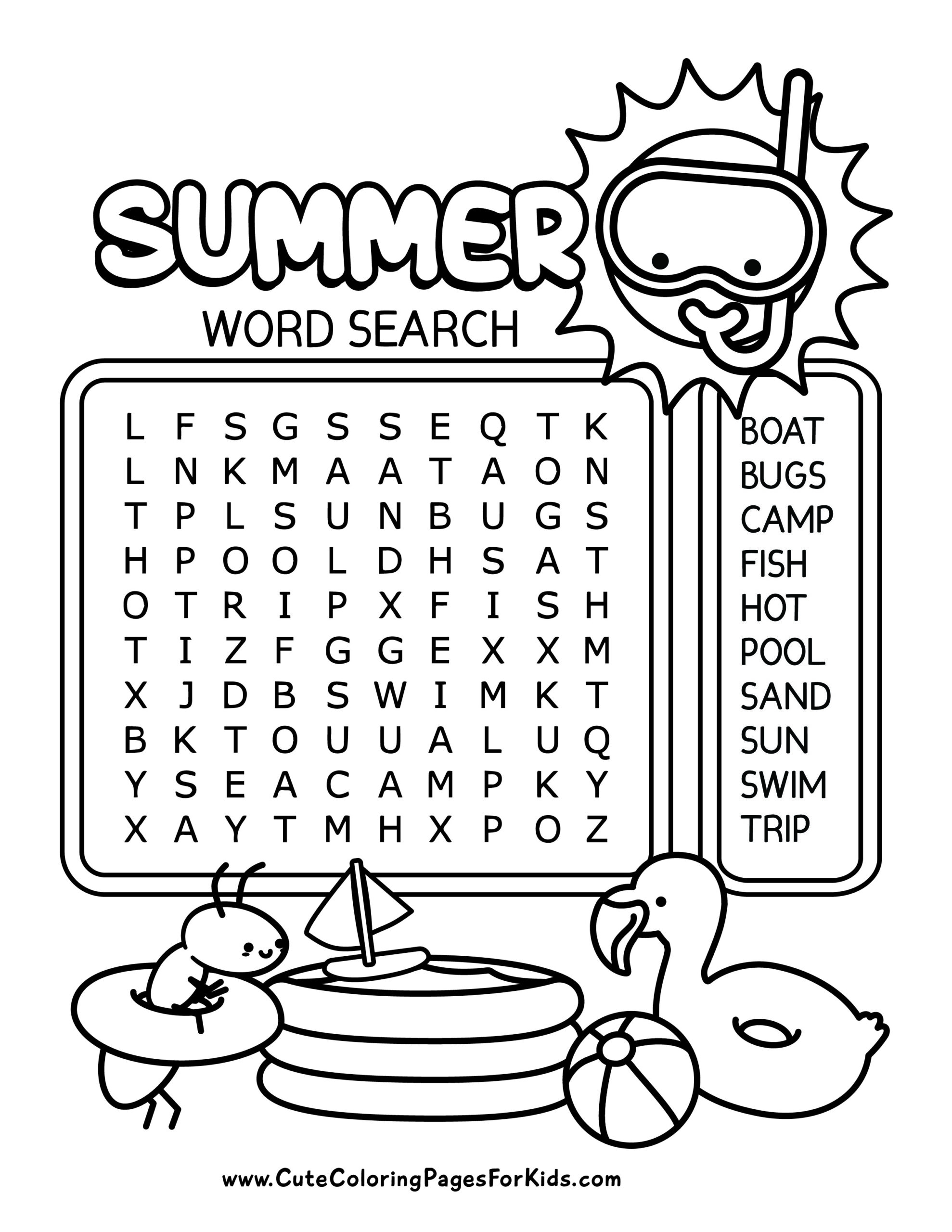 Summer Word Searches Printable Free Summer Word Searches Printable Free