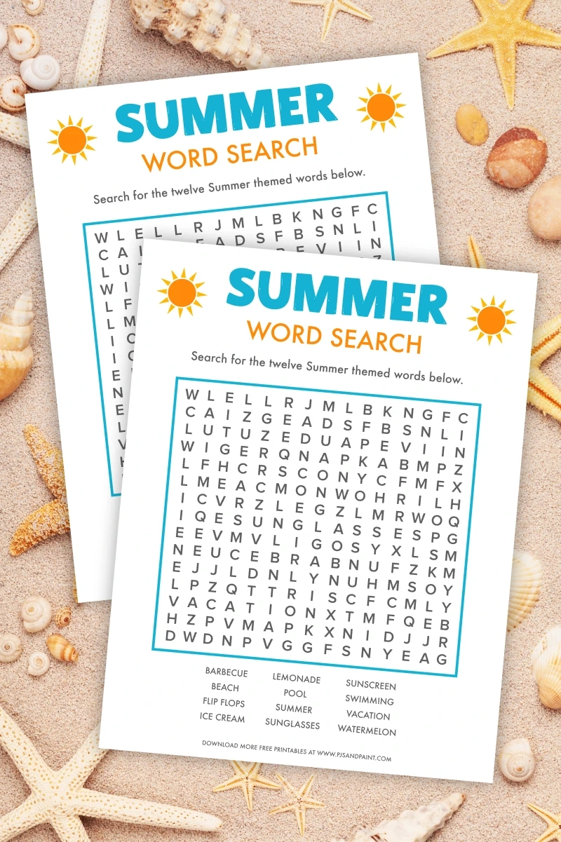 Free Printable Summer Word Searches 4th Grade Free Printable Summer Word Searches 4th Grade