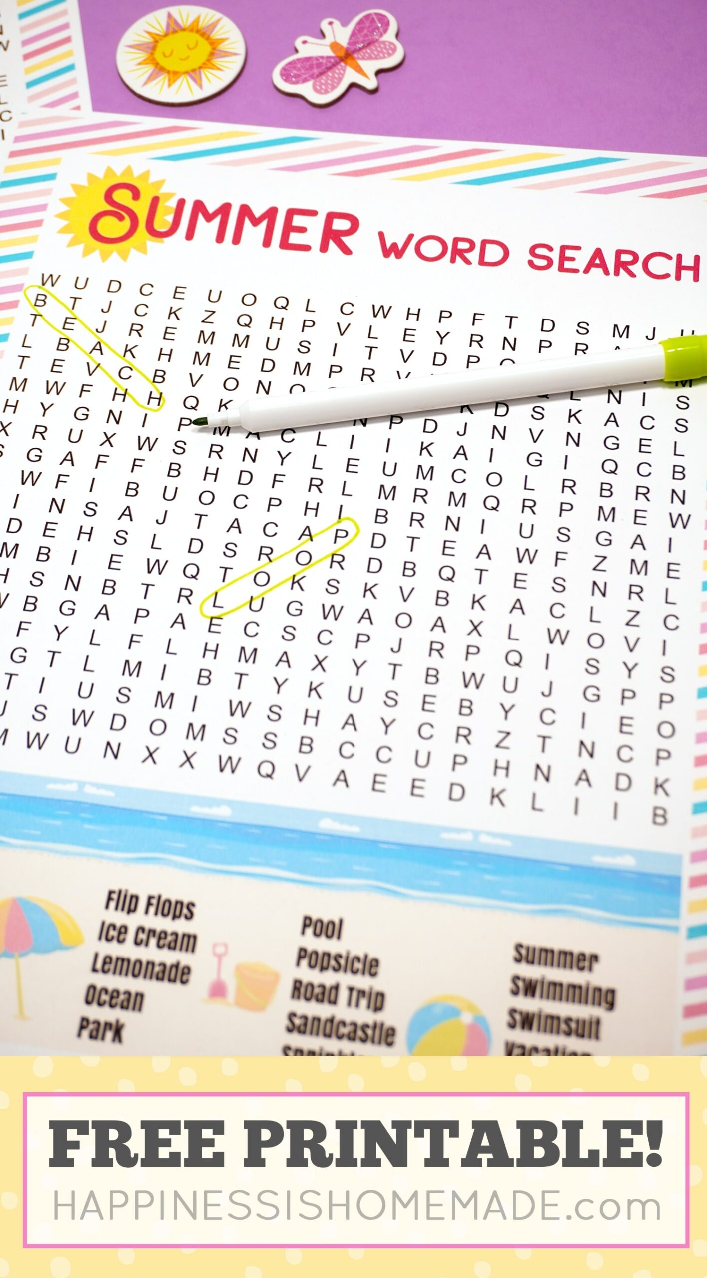Printable Kids Word Search Printable Kids Word Search