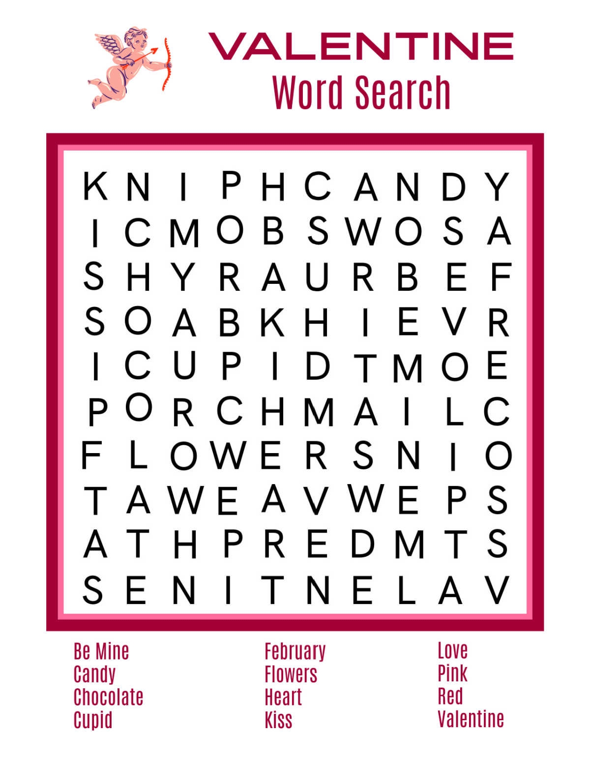 Free Printable Valentine Word Search Mama Likes This Free Printable Valentine Word Search Mama Likes This