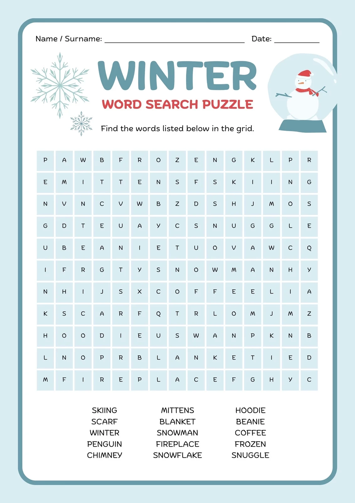 Free Printable Word Search Worksheet Templates Canva Free Printable Word Search Worksheet Templates Canva