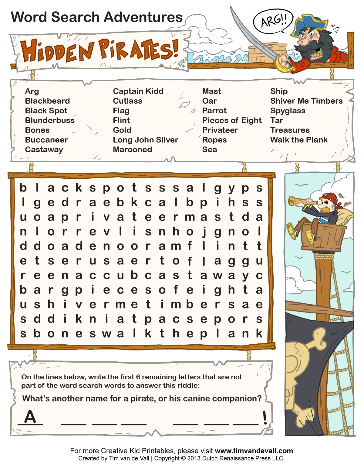 Word Search For Students Printable