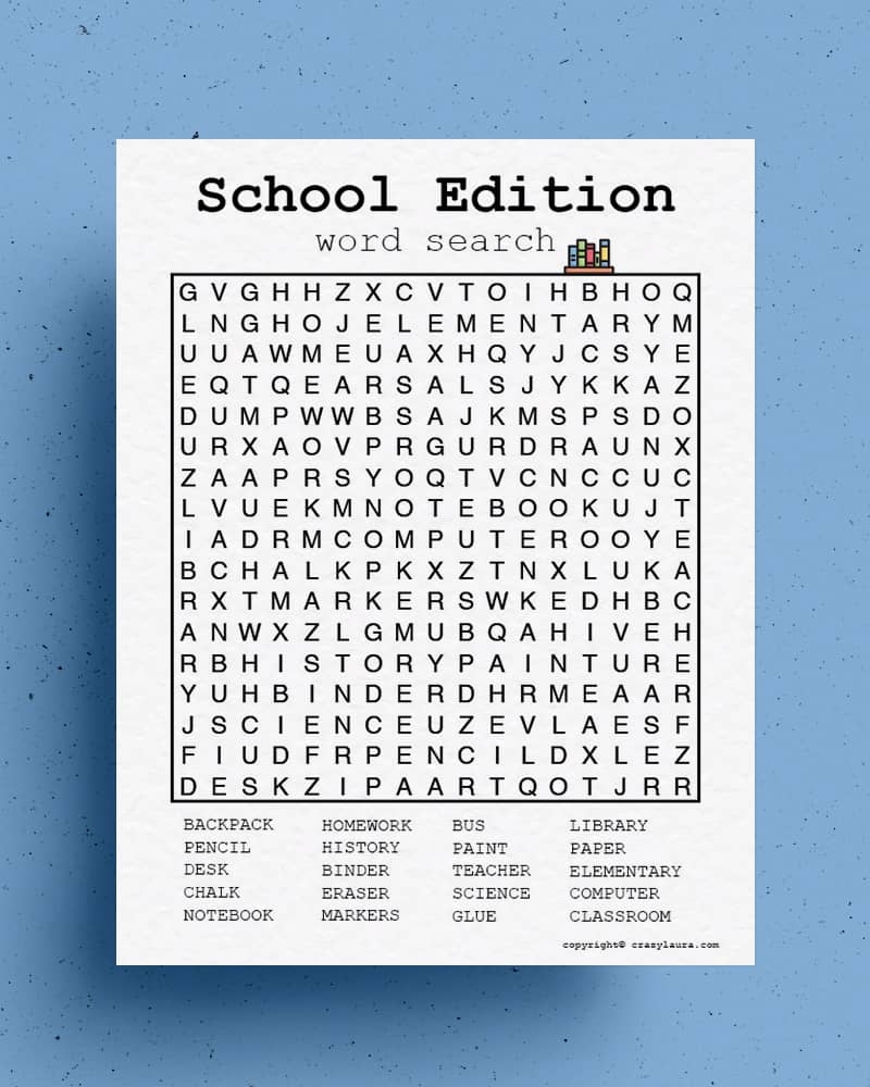 Printable Word Searches High School Printable Word Searches High School