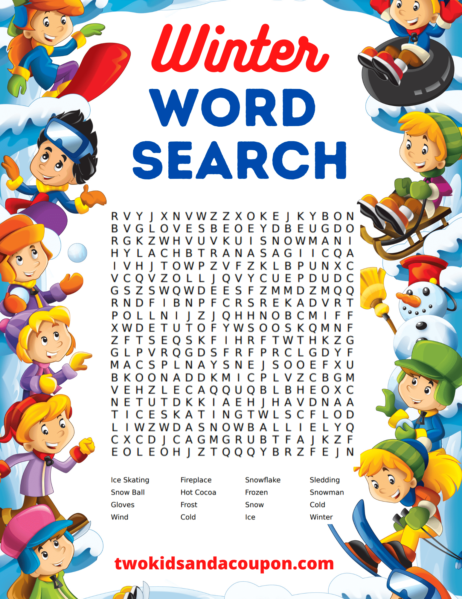 Fun And Free Printable Winter Word Search For Kids Fun And Free Printable Winter Word Search For Kids