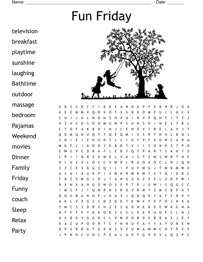 Funny Printable Word Search