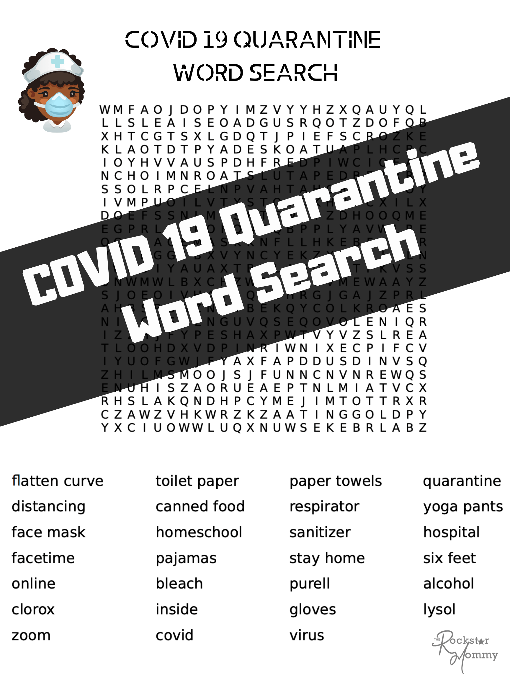 Funny Quarantine Word Search Printable The Rockstar Mommy Funny Quarantine Word Search Printable The Rockstar Mommy