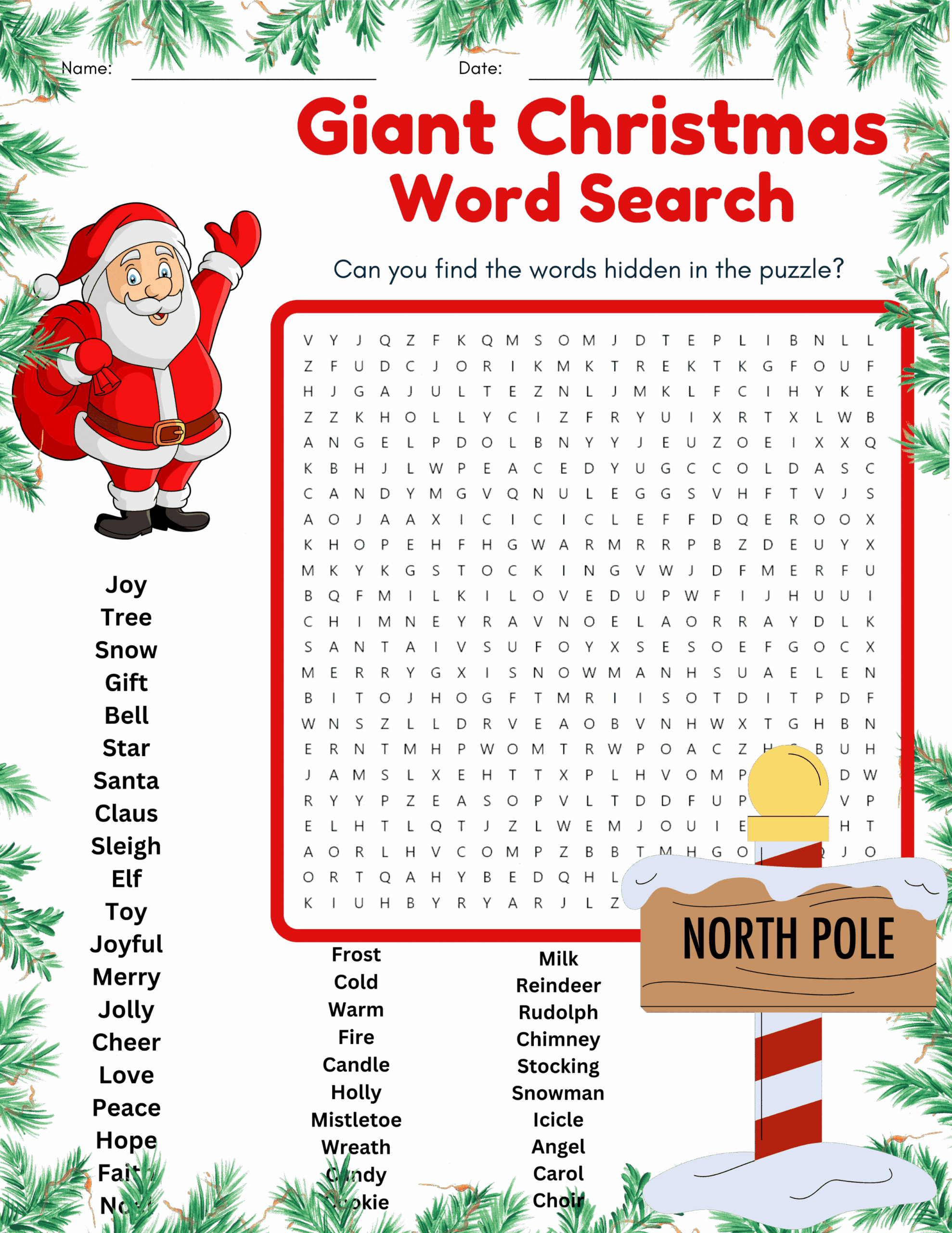 GIANT CHRISTMAS VOCABULARY Word Search Puzzle Worksheet Activity GIANT CHRISTMAS VOCABULARY Word Search Puzzle Worksheet Activity