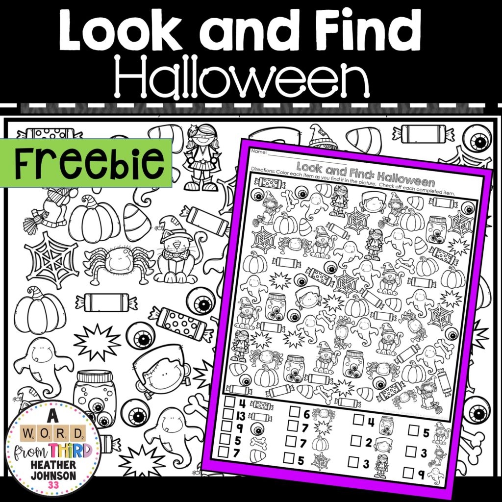 Halloween Look And Find Freebie