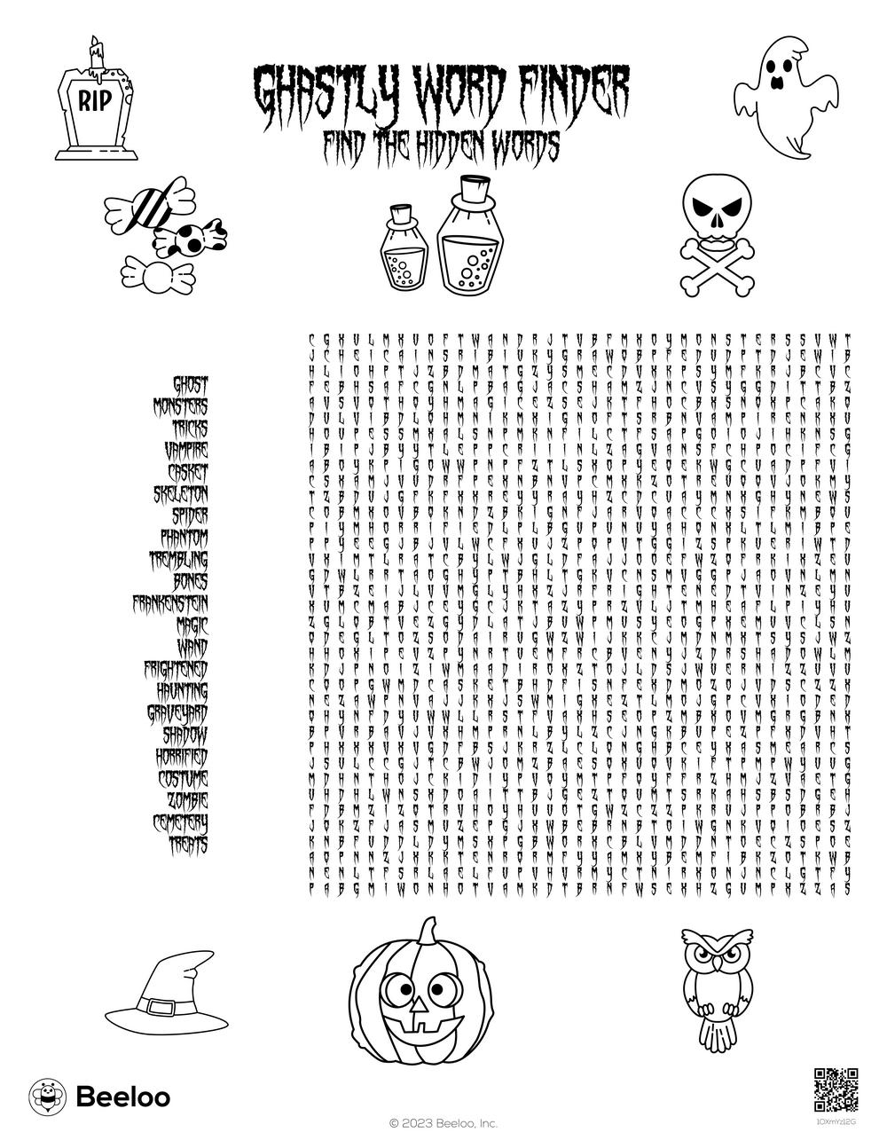 Halloween themed Word Searches Beeloo Printable Crafts And Activities For Kids Halloween themed Word Searches Beeloo Printable Crafts And Activities For Kids
