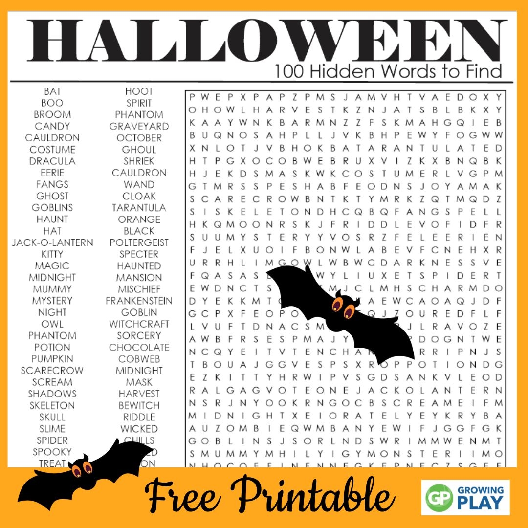 Halloween Word Search Printables Halloween Word Search Printables