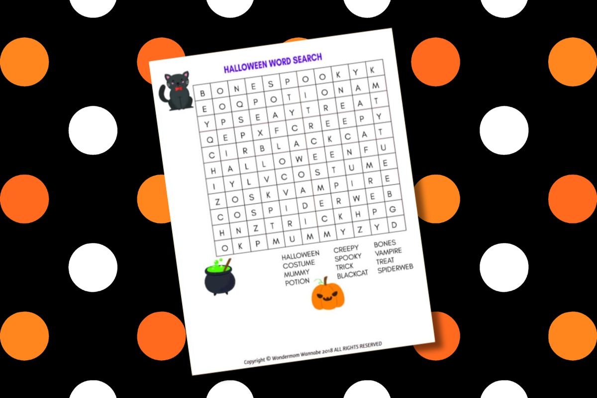 Printable Word Search For Halloween Printable Word Search For Halloween