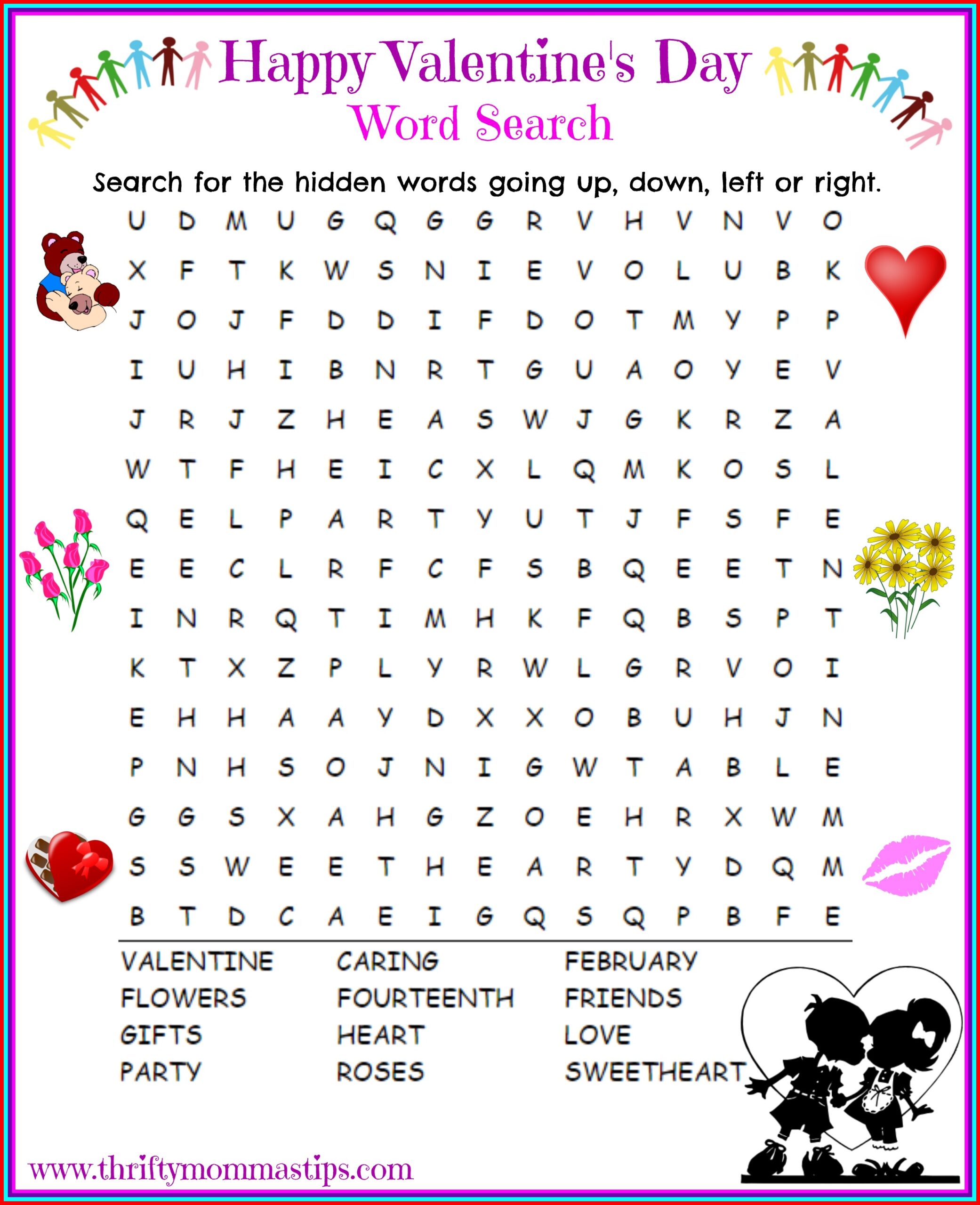 Happy Valentine s Day Word Search Printable Thrifty Mommas Tips Happy Valentine s Day Word Search Printable Thrifty Mommas Tips