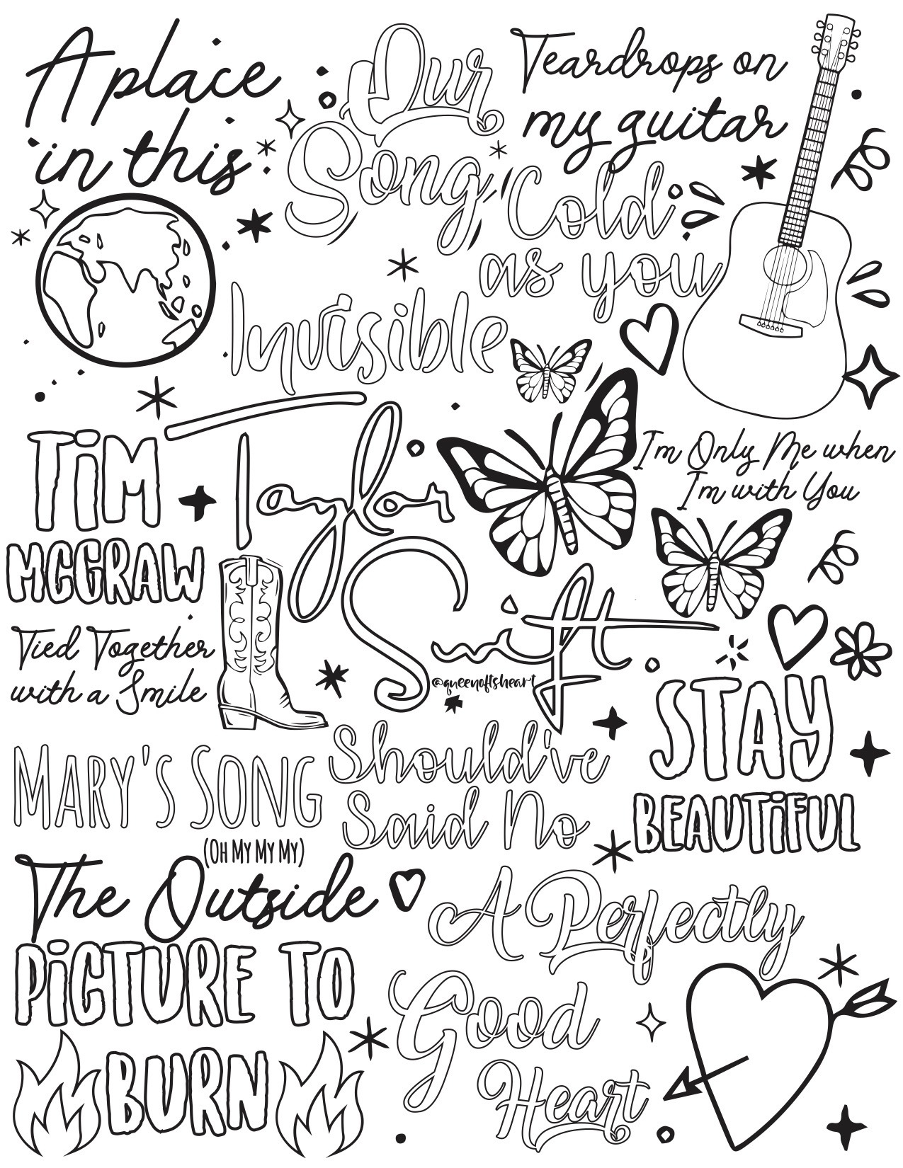 Here Are Some taylorswift Album themed Coloring Here Are Some taylorswift Album themed Coloring