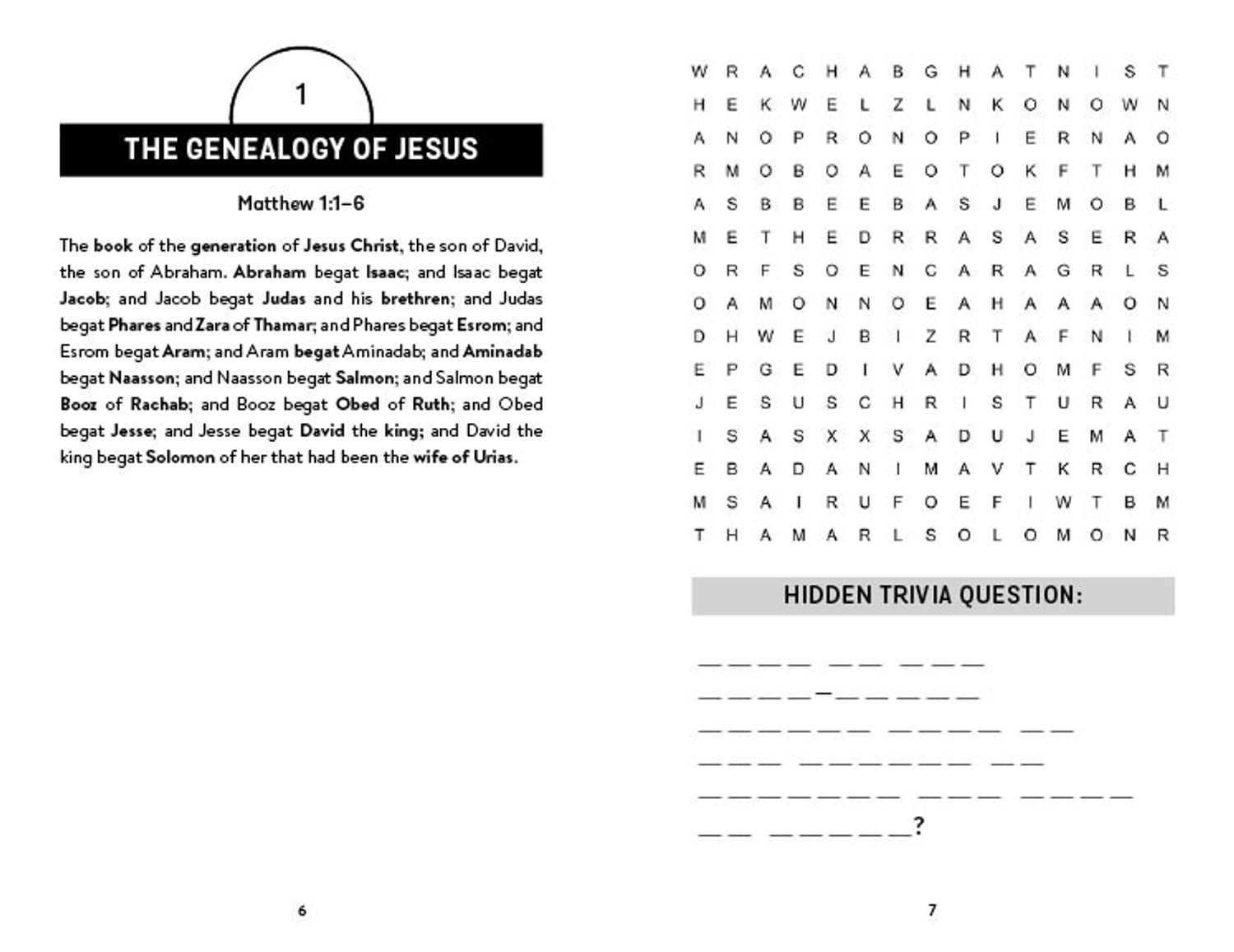 Hidden Trivia Bible Word Searches Hidden Trivia Bible Word Searches