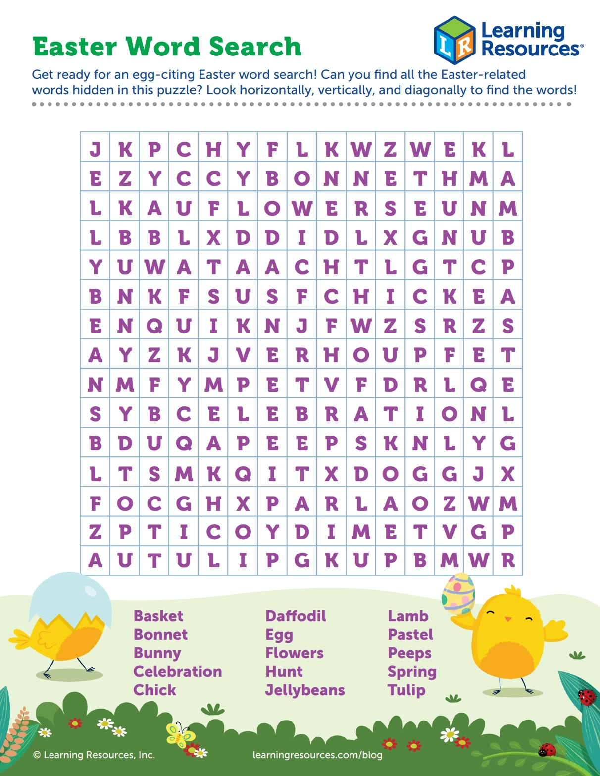 Educational Word Search Printable