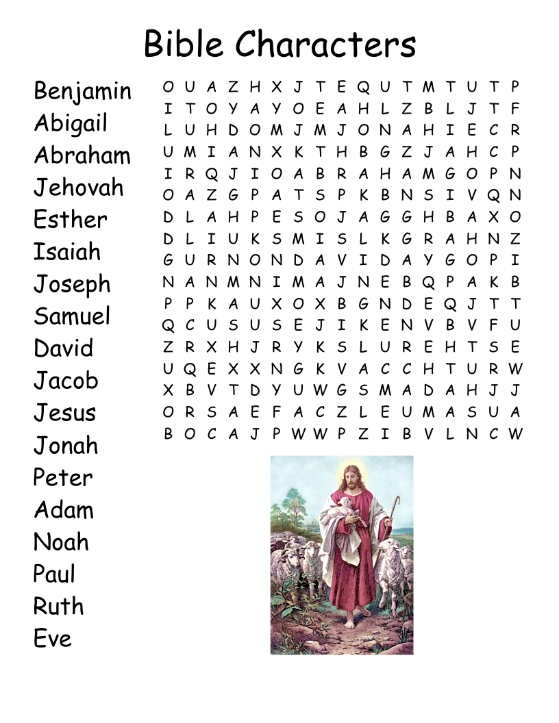 562 Free Printable Bible Word Search Puzzles