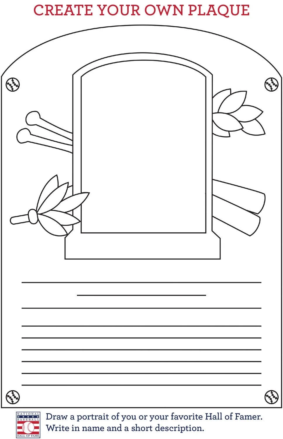 Kids Activity Downloads Baseball Hall Of Fame