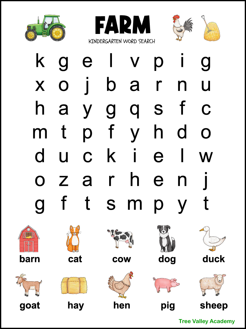 Easy Kid Word Search Printable Easy Kid Word Search Printable