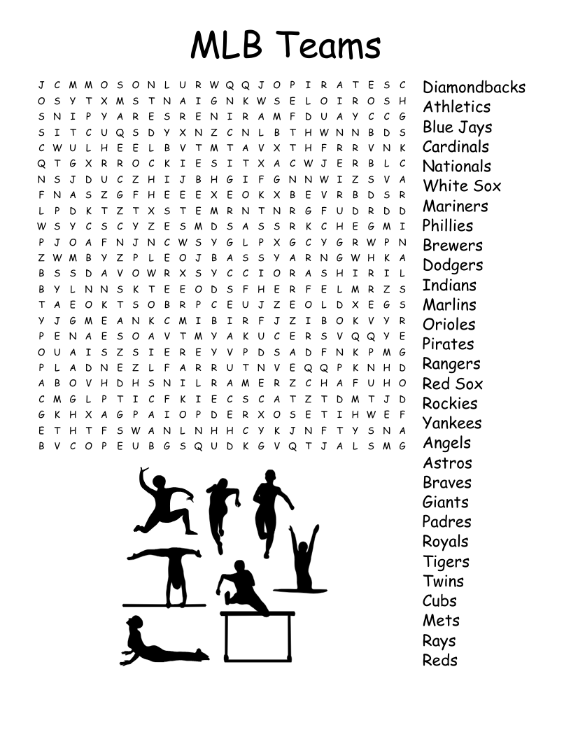 Major League Baseball Word Search WordMint Major League Baseball Word Search WordMint