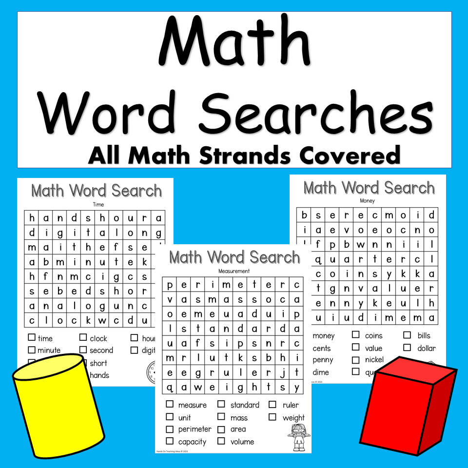 Math Word Find Printable Math Word Find Printable