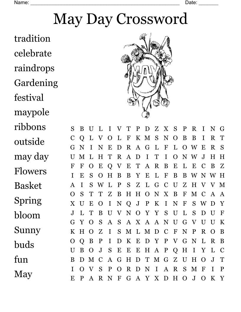 May Day Word Search WordMint May Day Word Search WordMint