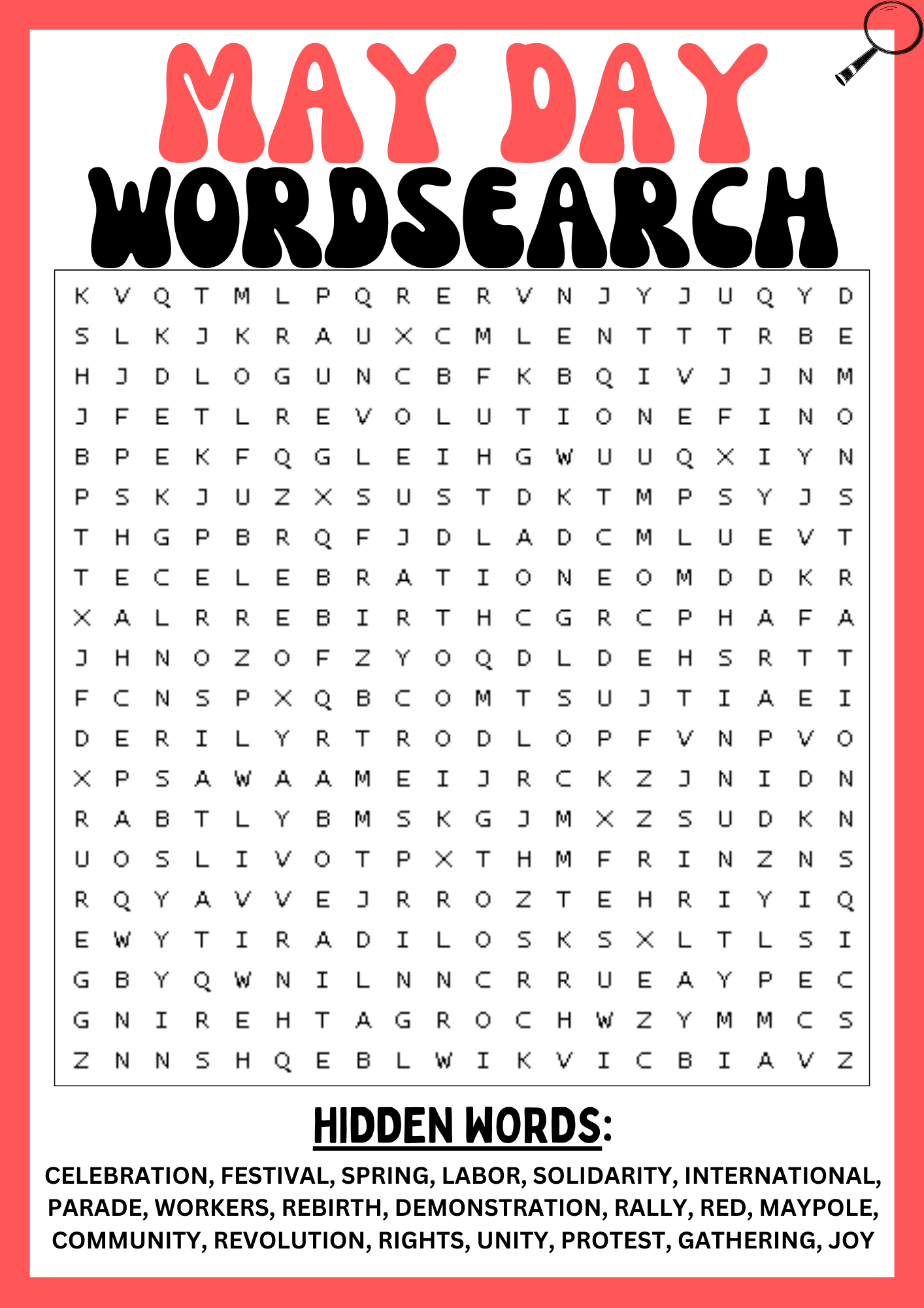 MAY DAY Wordsearch Puzzle Worksheet Printables Activity Made By Teachers MAY DAY Wordsearch Puzzle Worksheet Printables Activity Made By Teachers