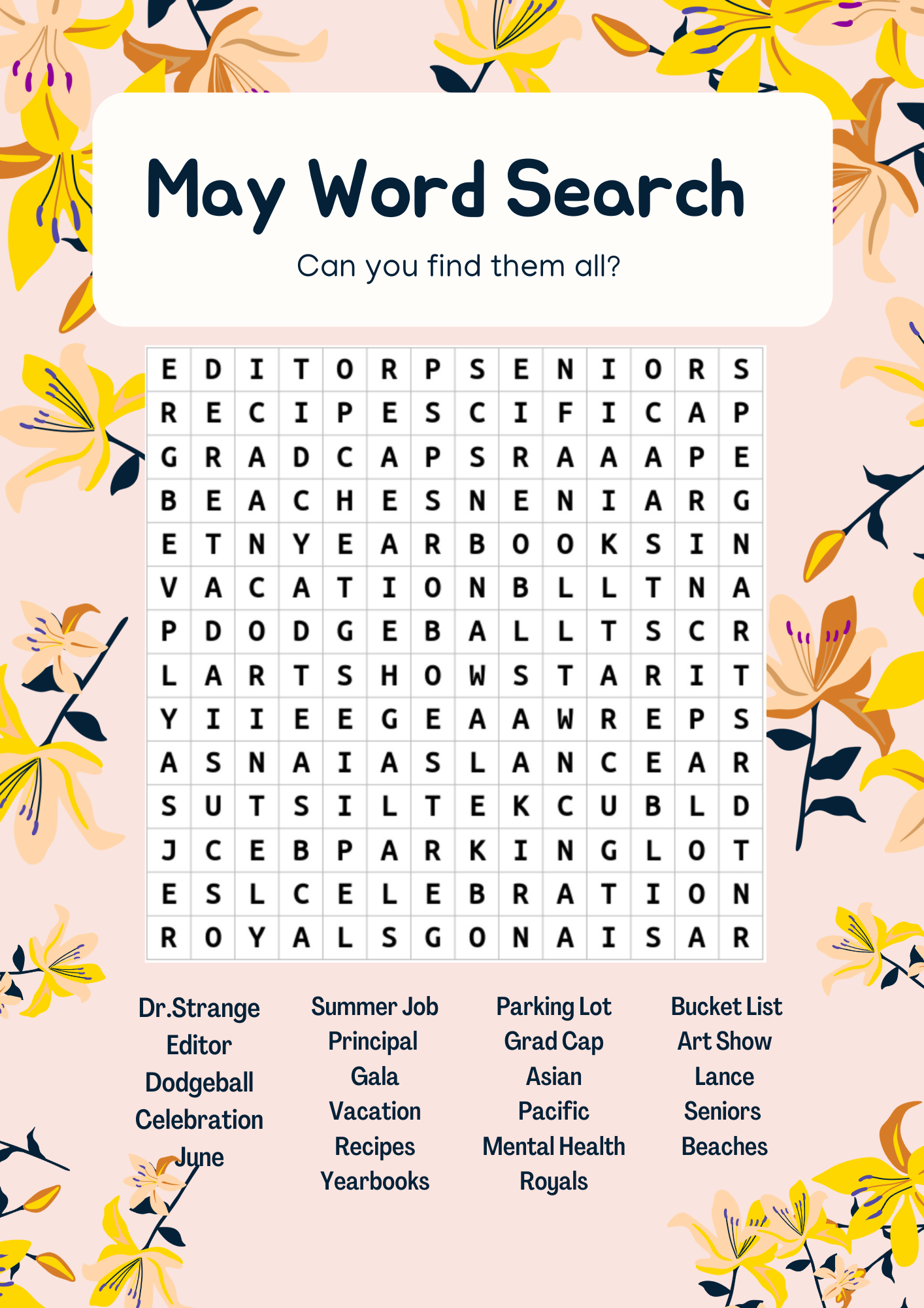 May Eaither Word Search May Eaither Word Search