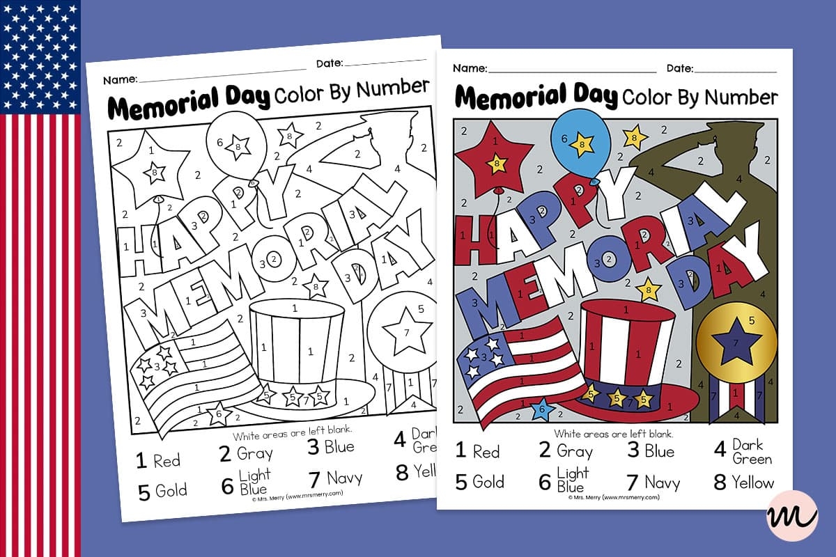Memorial Day Worksheets Free Printable