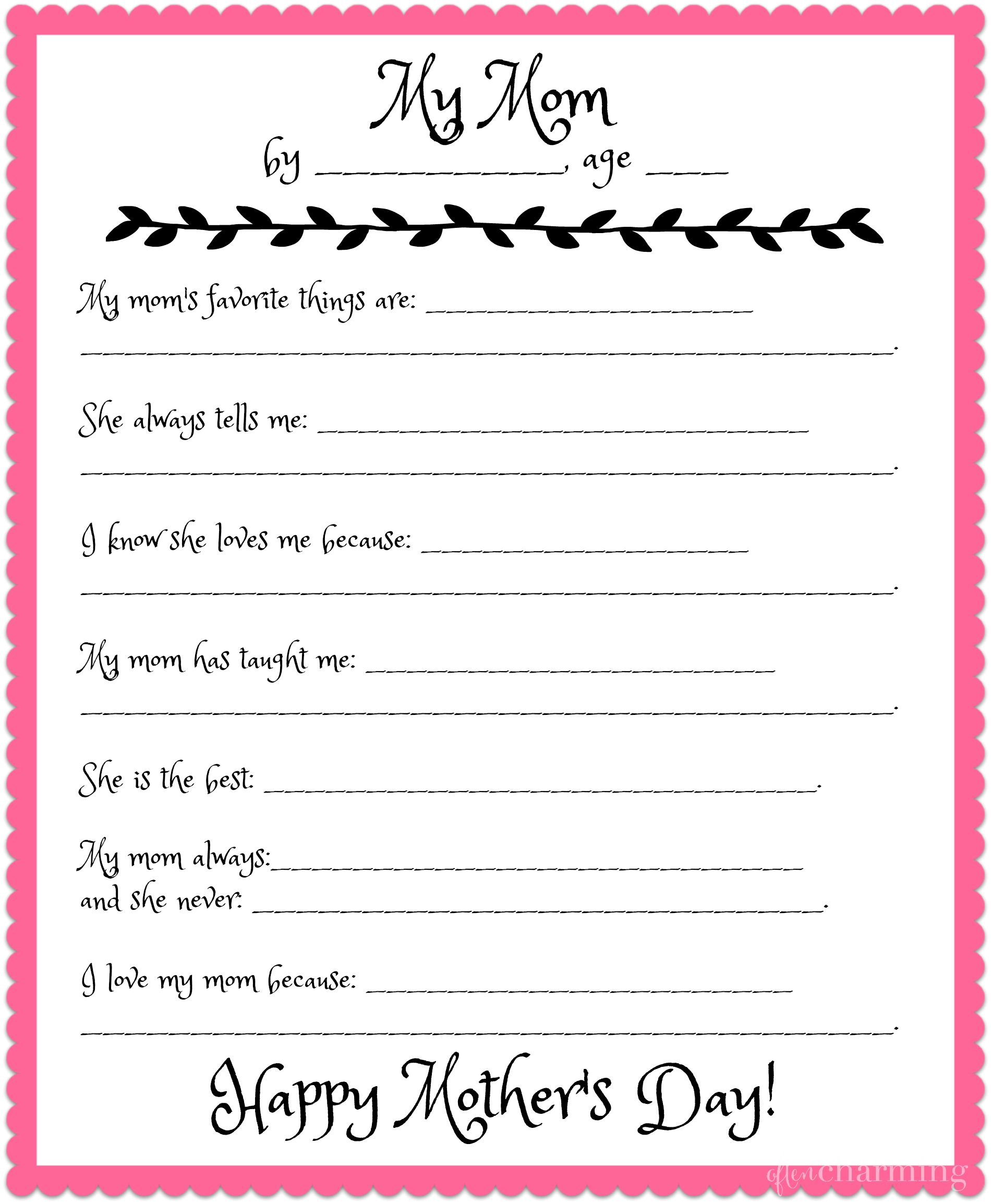 Mother s Day Free Printable Mother s Day Free Printable