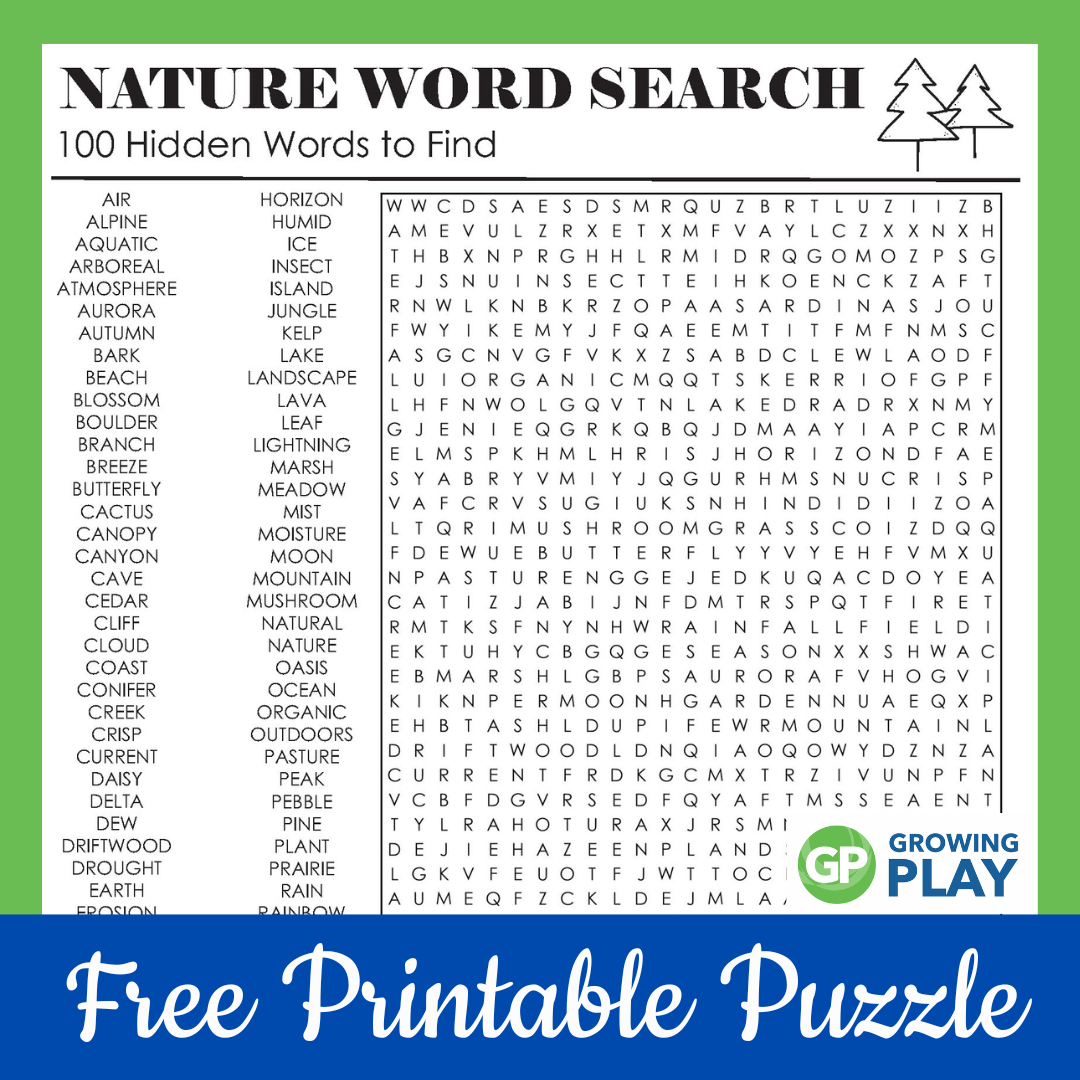 100 Word Word Search Printable Free