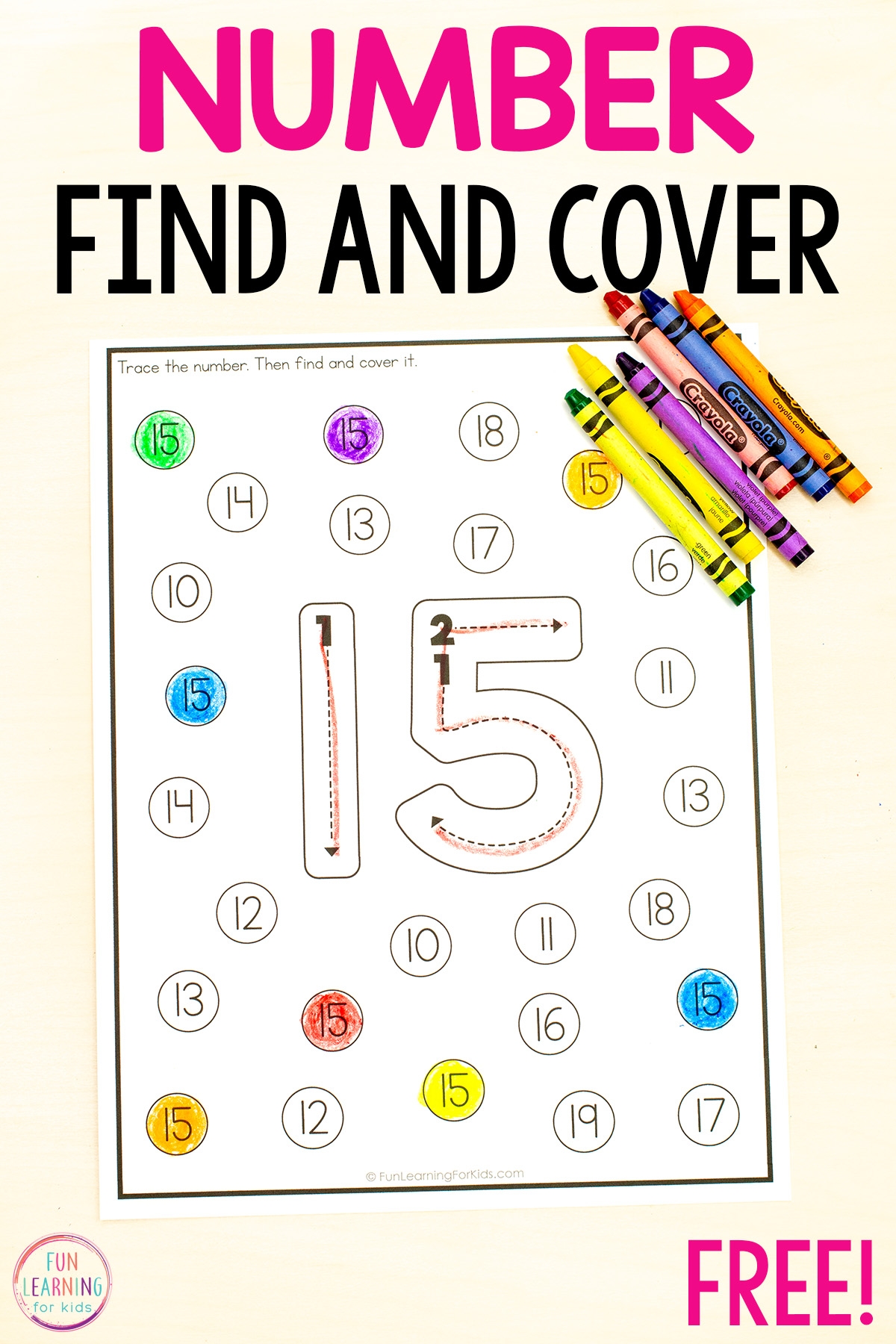 Number Find And Cover Worksheets Number Find And Cover Worksheets