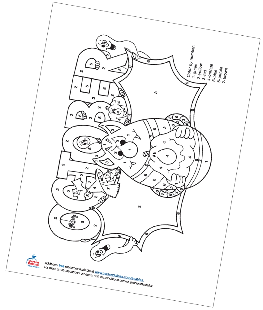 October Color By Number Free Printable Carson Dellosa October Color By Number Free Printable Carson Dellosa