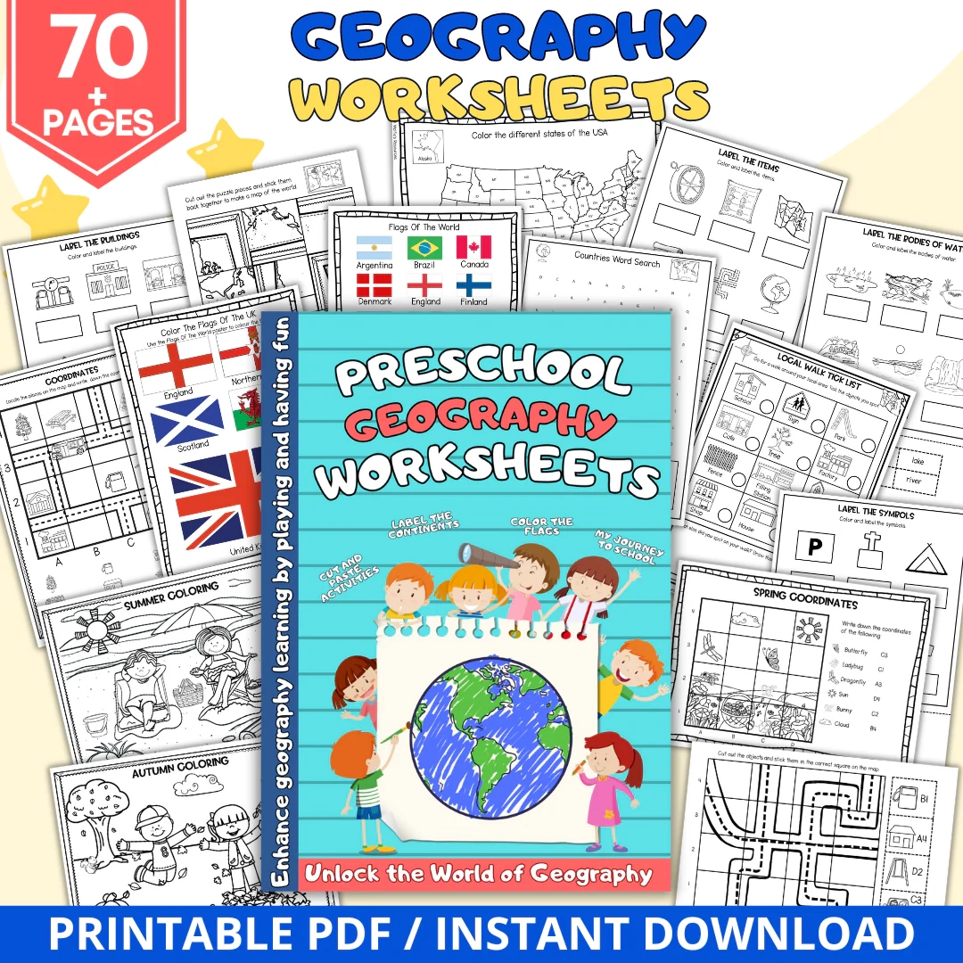 Preschool Geography Worksheets First School Bundle Preschool Geography Worksheets First School Bundle