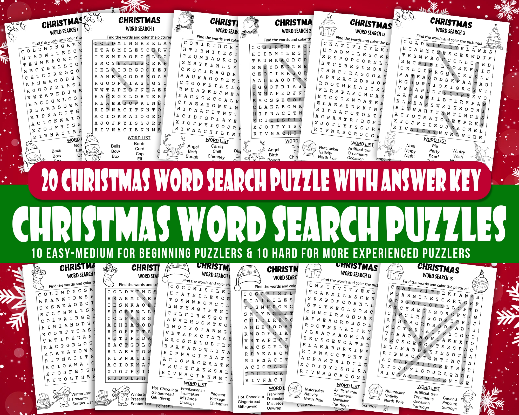 Printable 20 Christmas Word Search Puzzle For Kids PDF Fun Christmas Party Game Kids Word Search Made By Teachers Printable 20 Christmas Word Search Puzzle For Kids PDF Fun Christmas Party Game Kids Word Search Made By Teachers