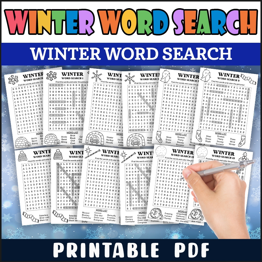 Printable 20 Winter Word Search Puzzle For Kids PDF Fun Winter Party Game Kids Word Search Game Made By Teachers Printable 20 Winter Word Search Puzzle For Kids PDF Fun Winter Party Game Kids Word Search Game Made By Teachers