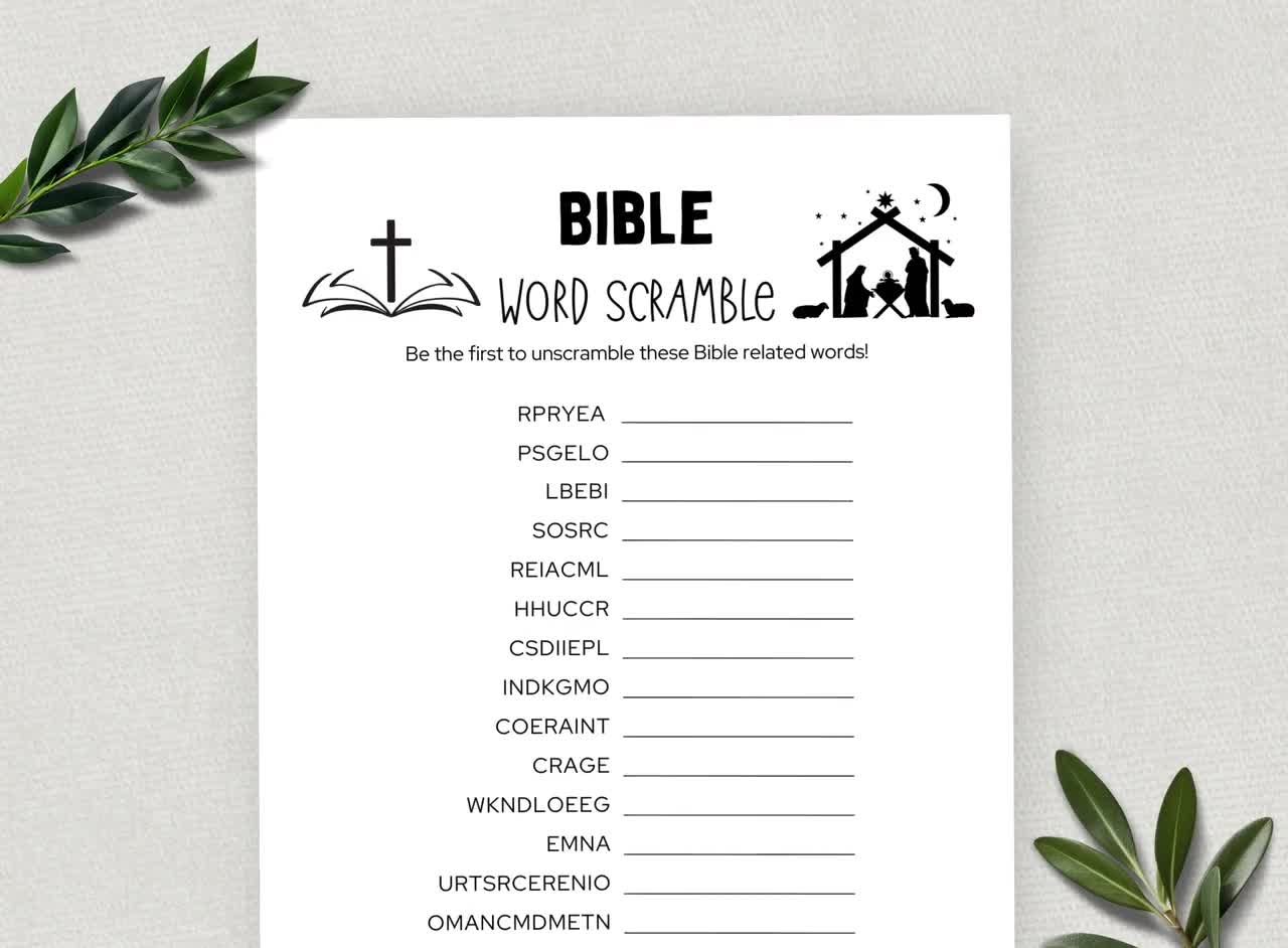 Printable Bible Word Scramble Bible Games Fun Christian Youth Group Game Sunday School Church Study Activity For Kids And Adults Etsy Printable Bible Word Scramble Bible Games Fun Christian Youth Group Game Sunday School Church Study Activity For Kids And Adults Etsy