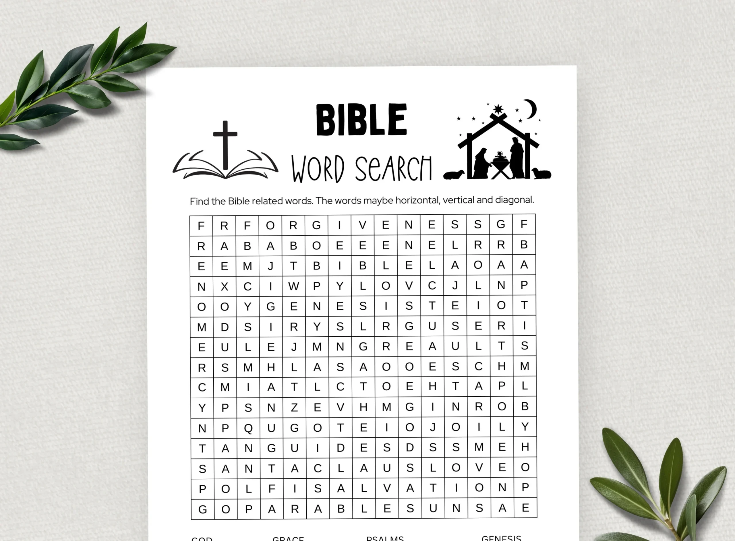 Printable Bible Word Search Word Search Game Fun Christian Youth Group Game Sunday School Church Study Activity For Kids And Adults Printable Bible Word Search Word Search Game Fun Christian Youth Group Game Sunday School Church Study Activity For Kids And Adults