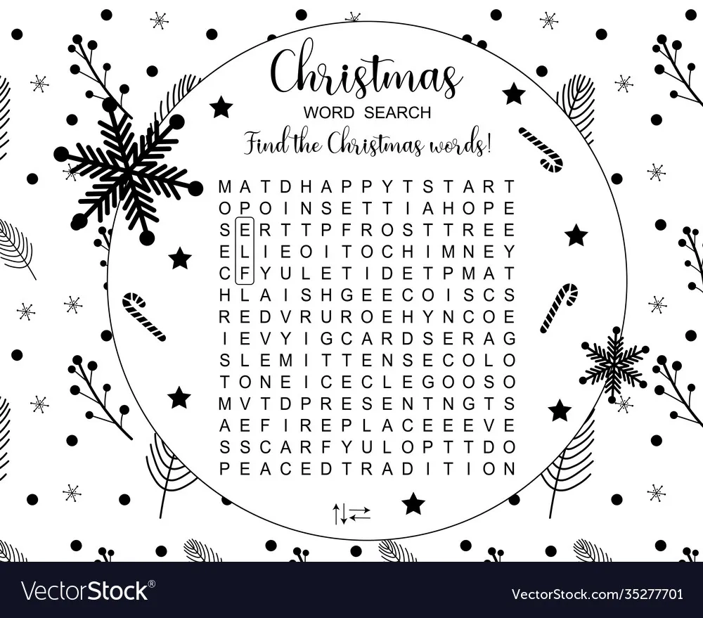 Printable Christmas Word Search Puzzle Royalty Free Vector Printable Christmas Word Search Puzzle Royalty Free Vector