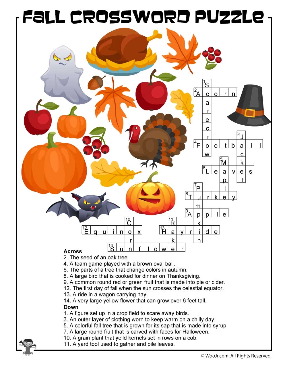 Free Printable Autumn Crossword Puzzles Free Printable Autumn Crossword Puzzles