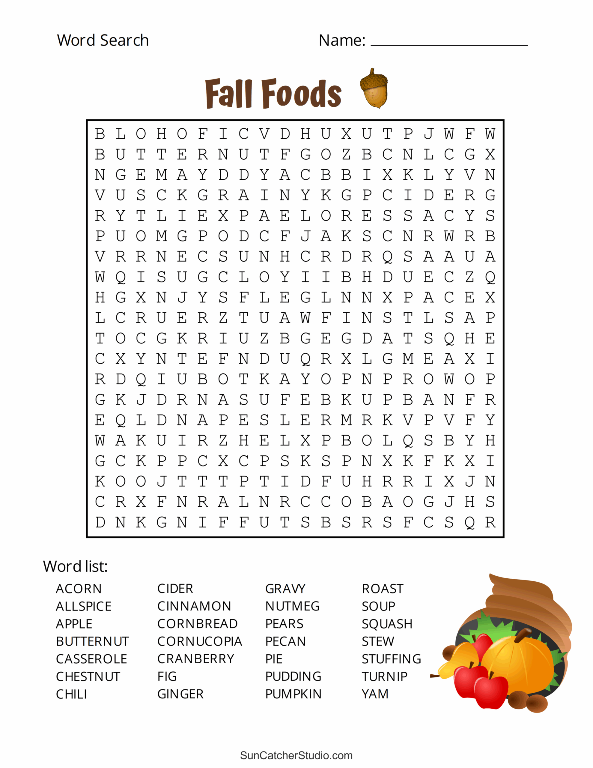 Free Printable Fall Word Search Puzzles Free Printable Fall Word Search Puzzles
