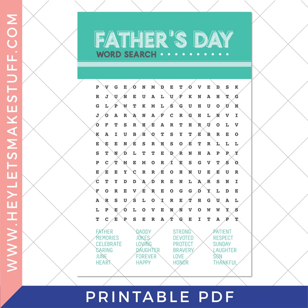 Printable Father s Day Word Search Hey Let s Make Stuff Printable Father s Day Word Search Hey Let s Make Stuff
