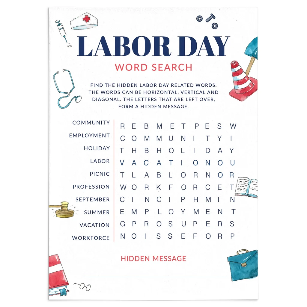 Printable Labor Day Word Search With Answers Patriotic Party Games LittleSizzle Printable Labor Day Word Search With Answers Patriotic Party Games LittleSizzle