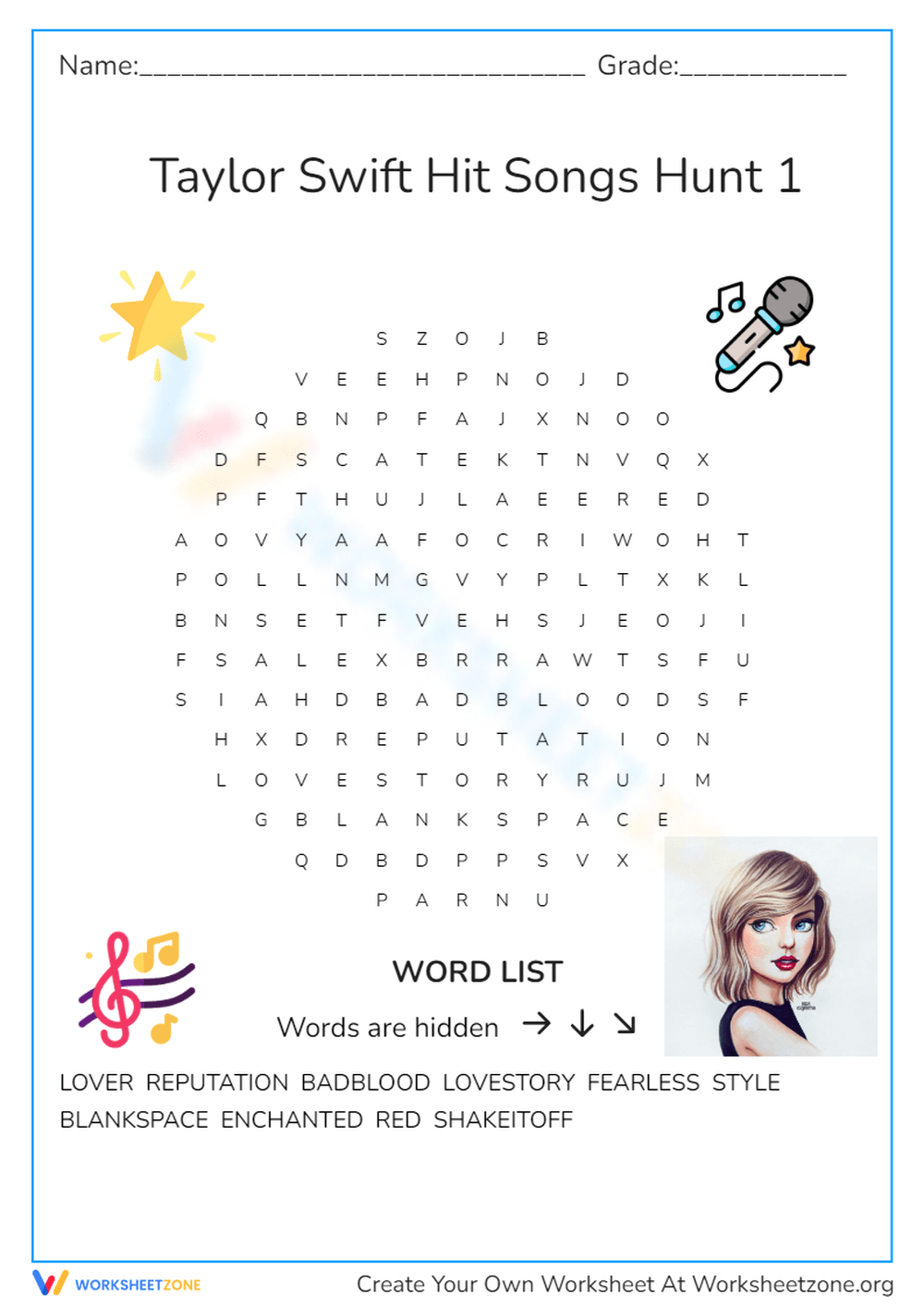 Printable Taylor Swift Word Search Worksheets Download Printable Taylor Swift Word Search Worksheets Download