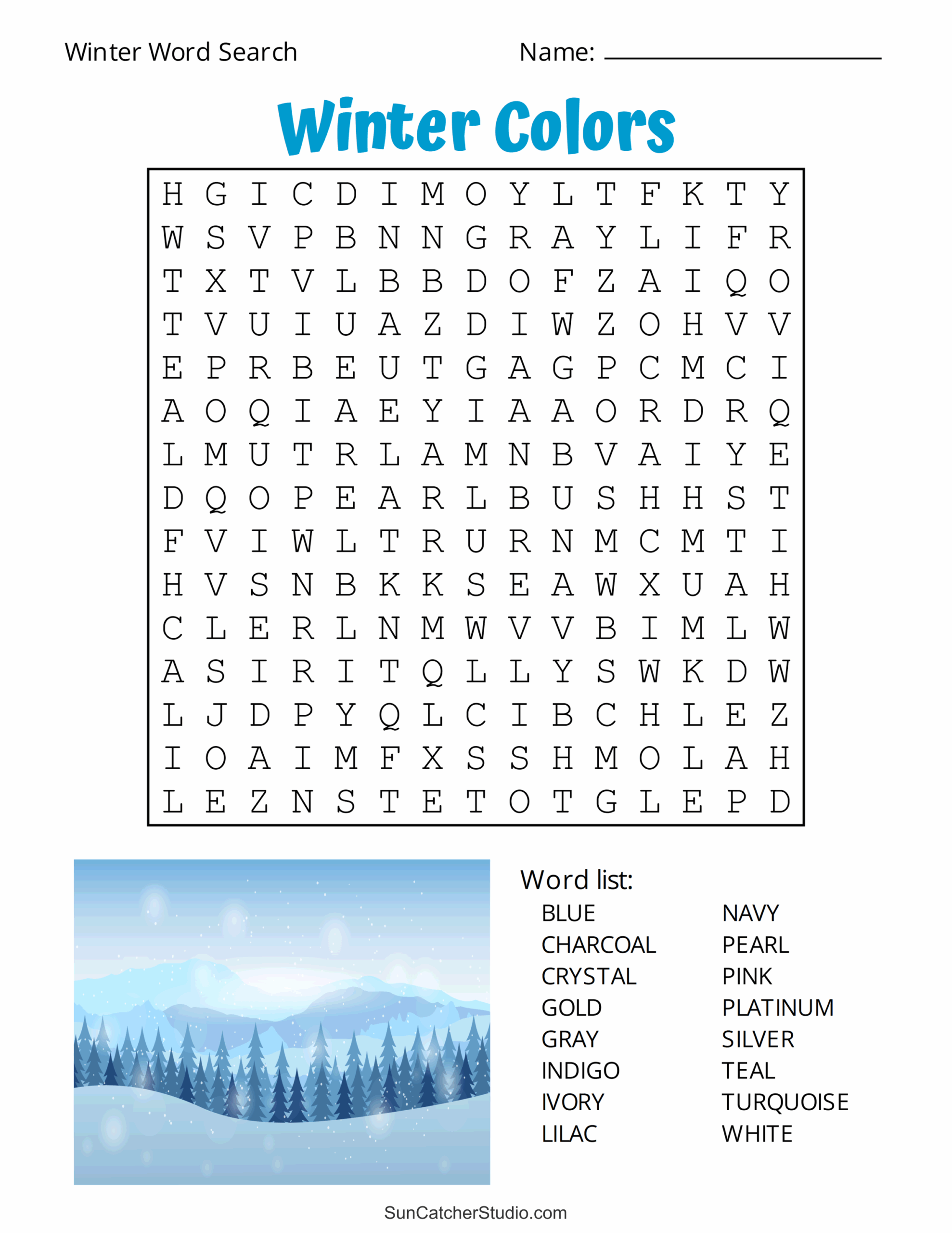 Winter Word Search Printable Pdf Winter Word Search Printable Pdf