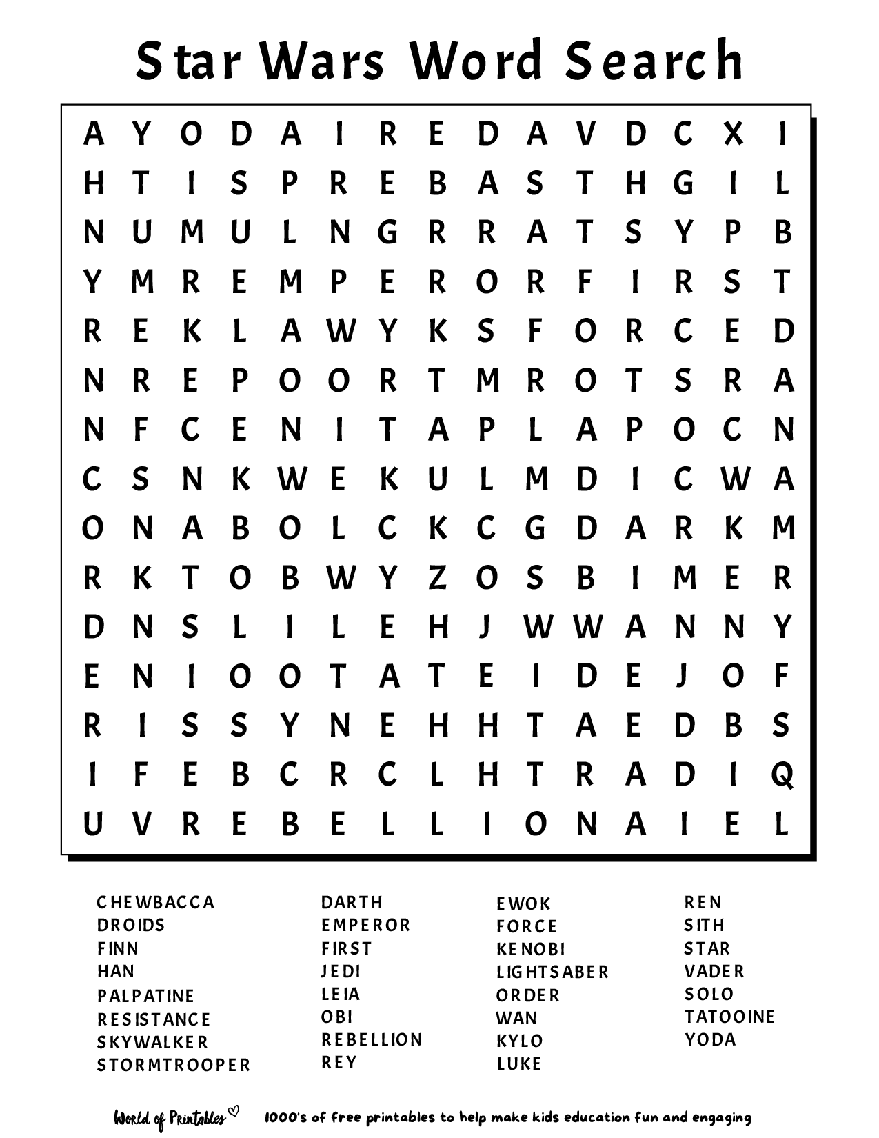 Free Printable 100 Word Word Search Pdf